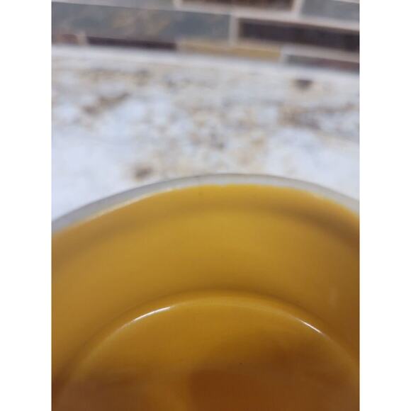 Vintage Lipton Teapot, Mustard Yellow, Hall China, French Country, Cabin Rustic - Picture 7 of 7